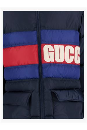 blue polyamide bomber GUCCI KIDS | 791210XWA104560